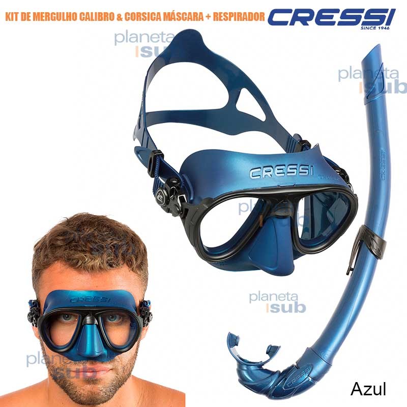 Kit de Mergulho Máscara e Respirador Calibro & Corsica - Cressi